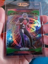 2024 Panini Prizm Fireworks Green Prizm #16 Michael Penix Jr. RC Rookie Atlanta 