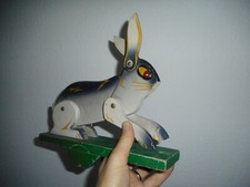 CIJ lapin en bois jouet à pousser 1930 