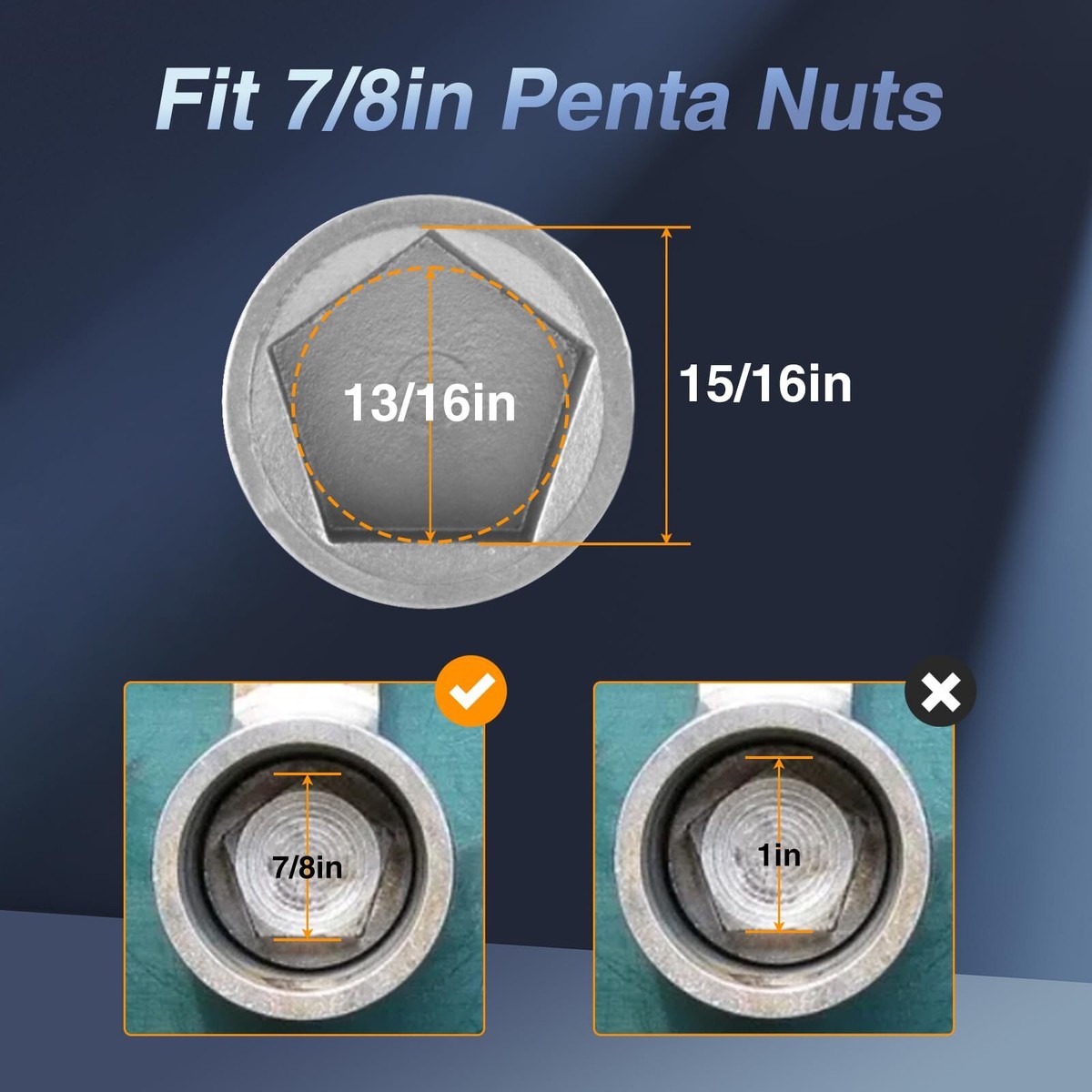 Upgraded Stainless 13/16