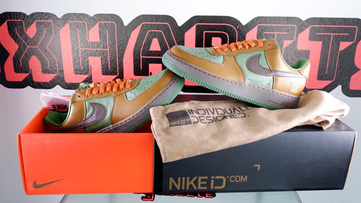 Louis Vuitton x Nike Air Force 1 Green | Size 8.5