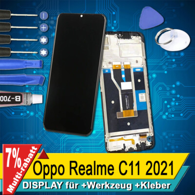 Display Für Oppo Realme C11 2021 RMX3231 Komplettes Bildschirm Lcd Touch Rahmen+