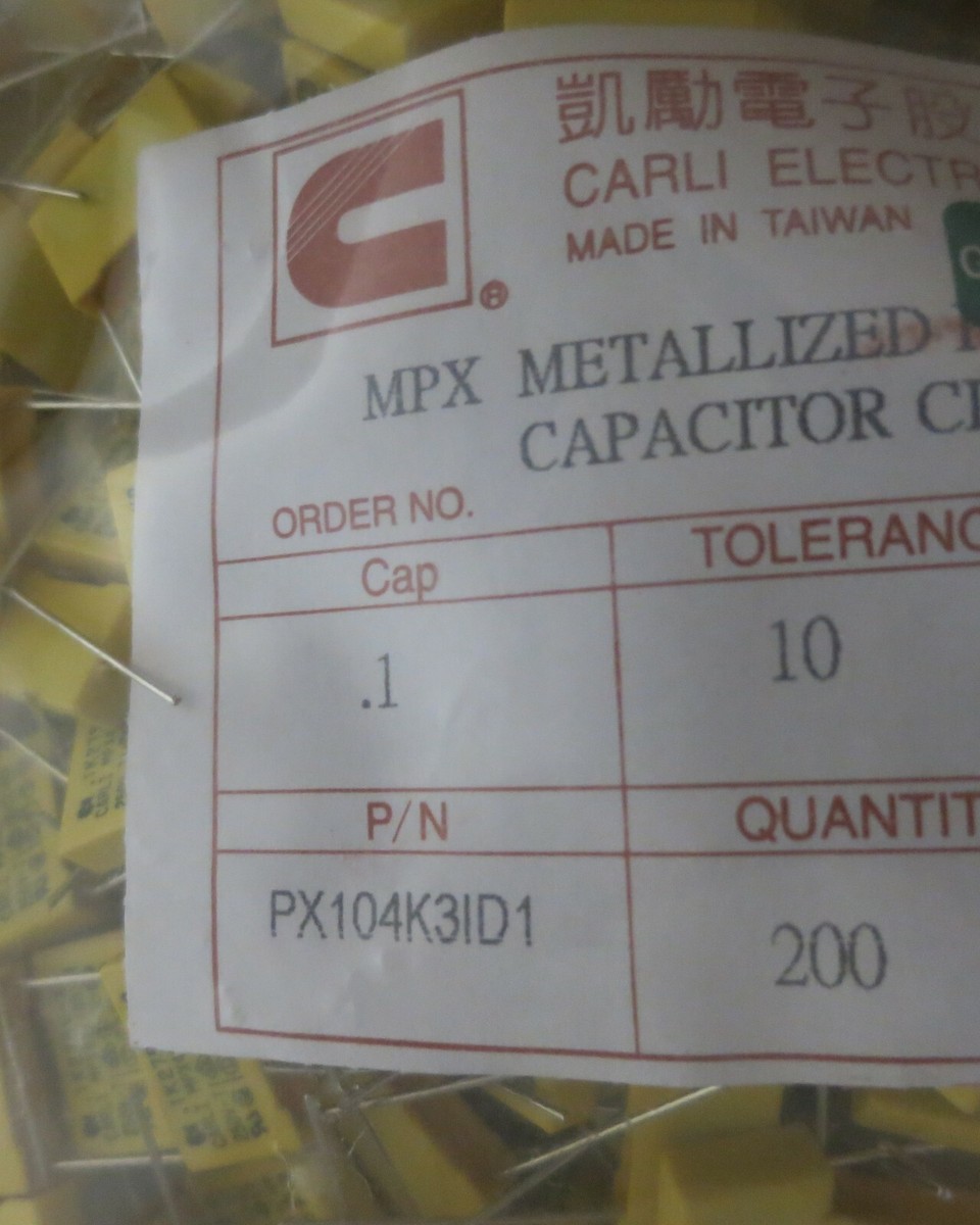 5 pcs) Plastic Film Capacitor .1K275V MPX PX104K3ID1 ** US STOCK