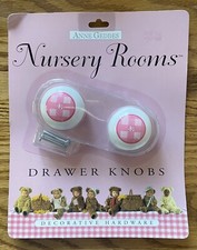 Anne Geddes Nursery Rooms Drawer Knobs Decorative Hardware Pink 2 Pack