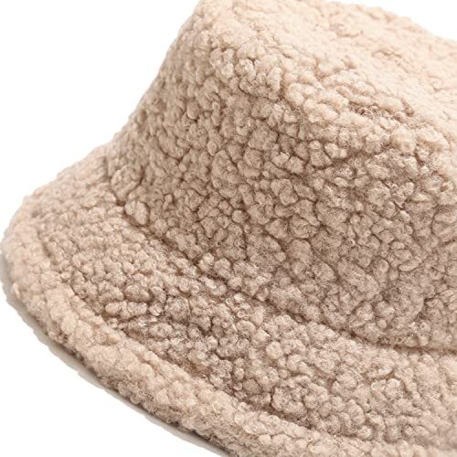 Winter Warm Plush Fuzzy Bucket Hat Faux Fur Shearling  display picture 1