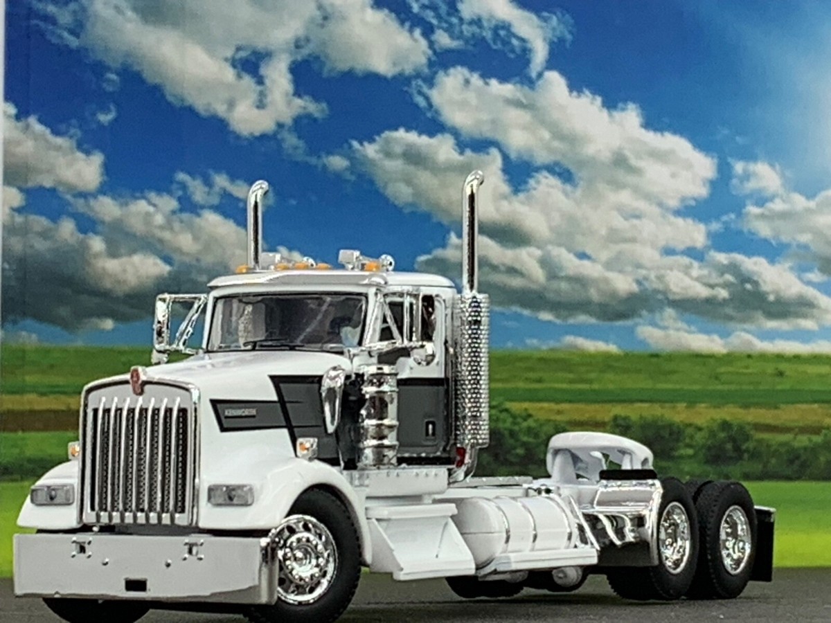 KW Day Cabトレーラー ブームアーム付き 1/64 1/64 DCP WHITE/GRAY/BLACK KENWORTH W900L DAY CAB | eBay