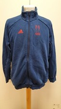LL572 MEN'S ADIDAS NAVY BLUE CARDIFF 2017 FINAL SPORTS TRACKSUIT TOP UK M EU 50