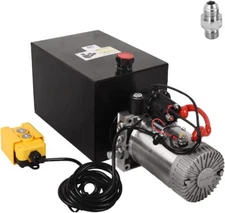 13 Quart Hydraulic Pump 3200PSI Single Acting Metal Reservoir Dump Trailer