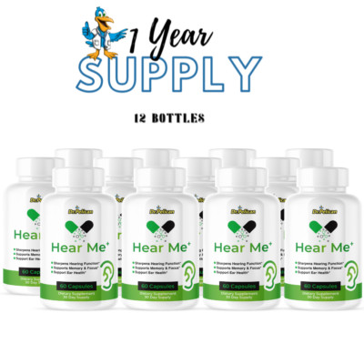 Hear Me+ - Hearing Support- 12 Bottles- 720 Capsules