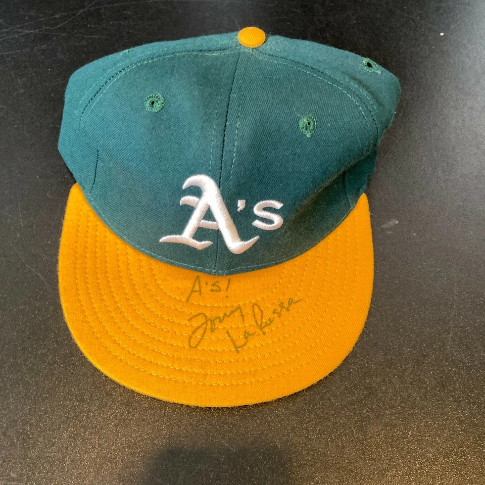 Tony La Russa Firmado 1990 Oakland A's Juego Usado Sombrero JSA y J.T. Certificado de autenticidad deportivo Foto 2 de 4