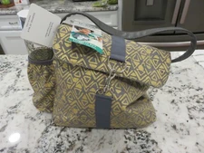 Fit & Fresh Insulated Lunch Bag Kit w/Matching Bottle & Containers Gold & Gray 