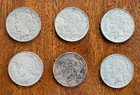 (6) 1922 Peace Silver Dollars