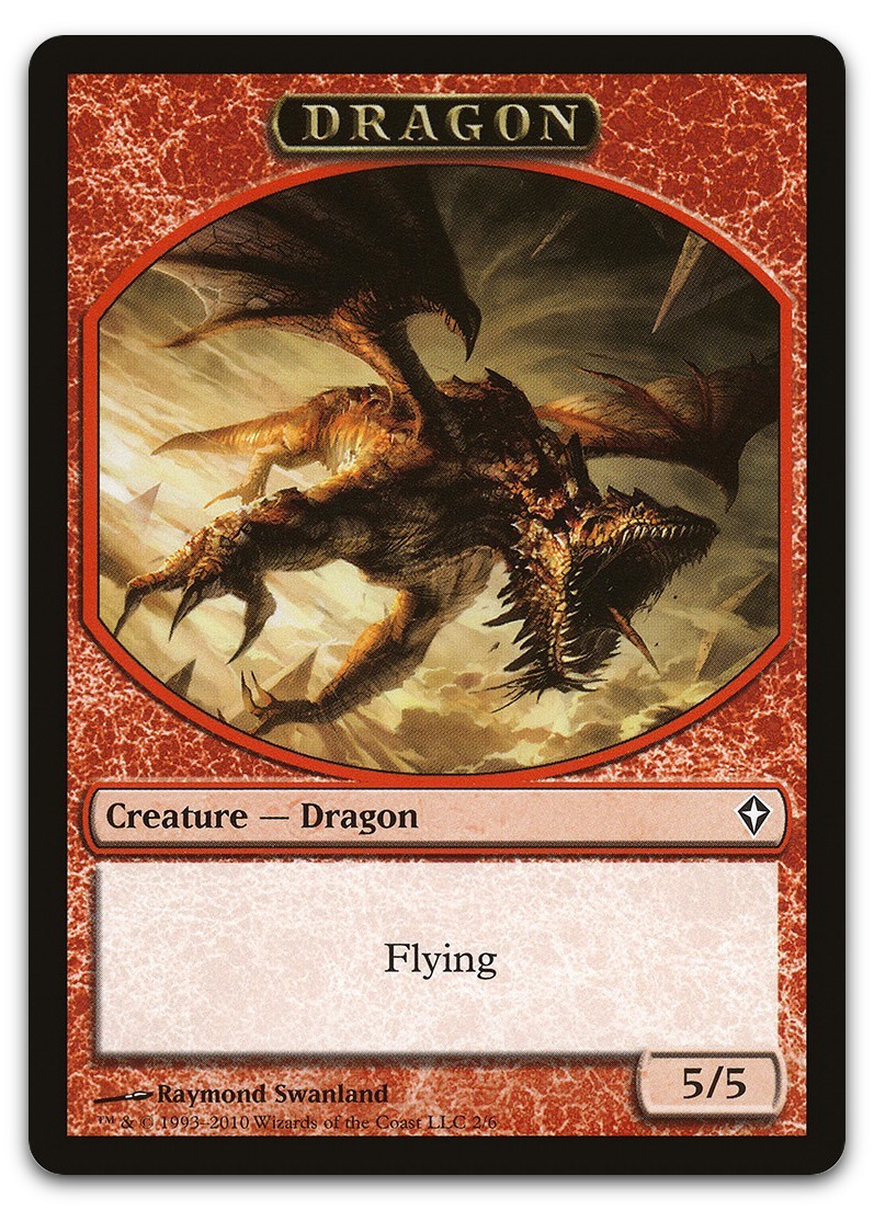 Dragon Token #2 (NM) Worldwake WWK Magic MTG