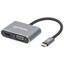 USB-C Dock/Hub, Ports x4 : HDMI, USB-A, USB-C and VGA, With Power Delivery