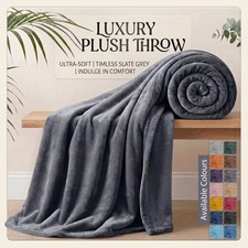 Fleece Blanket Ultra Soft Throw All Season Blankets Healthy Sleep Coverlet