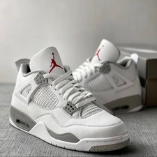 Jordan Air Jordan 4 Retro "White Oreo" Men's Mid Top Basketball Shoes Sneakers