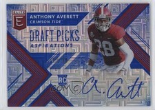 2018 Panini Elite Draft Picks Aspirations Blue /30 Anthony Averett #209 Auto 0s3