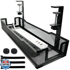 No Drill Under Desk Cable Management Tray with clamp-Premium Wire