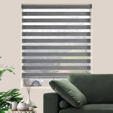Zebra Blinds for Windows, Free-Stop Zebra Shades, Dual Layer Light Filtering ...