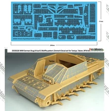 1/35 Stug III Ausf. G Waffle Zimmerit Decal #1 for Tamiya/Takom/Rye Field