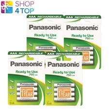 16 Panasonic Rechargeable AAA Ready To Use Batteries 750mAh NiMH 1.2V 4Bl NE