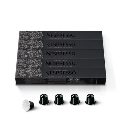 Nespresso Capsules Original Line, Ristretto Intenso, Dark Roast Coffee, 50 Count