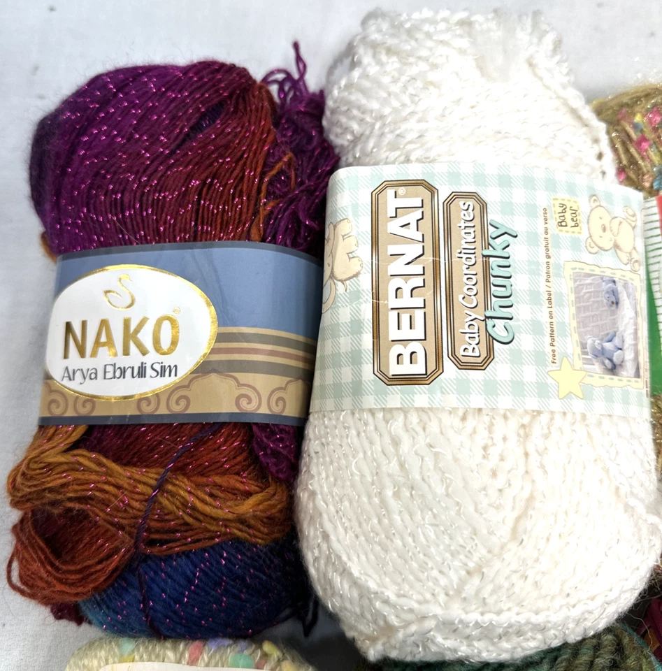 Lot Of Yarn 30 Skeins, Balls & Bundles - Assorted Brands, Colors - 4lbs - Image 2 of 4