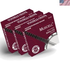Value Pack of Handmade 5-String Banjo Strings - Durable Phosphor Bronze 10-23