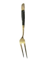 PCL Siam Pickle Fork Thailand Brass Lacquered Handle Small Two Pronged