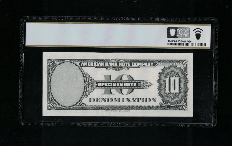 SC 1929 10 Units American Bank Note Company Specimen PCGS 67 PPQ SUPERB GEM UNC - Image 3 of 3