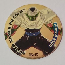 Gold Super Namek Piccolo + Protector 35/40 - Dragonball Z Tazo - Series 1 NM