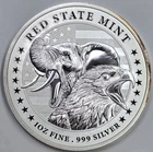 2024 1oz .999 Silver Proof Red State Mint Round in a Capsule