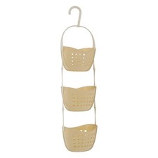 Image of 3 Tier Shower Caddy Bath Rack Plastic Hanging Over Shower Organiser Basket Unit