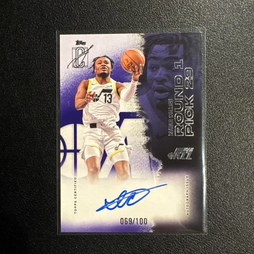 2026 Topps Signature Class- Purple- Isaiah Collier On Card Auto 89/100