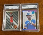 2 CARD GRADED SUPER STAR HOF-GOATS LOT MICHAEL JORDAN KEN GRIFFEY JR ROOKIE 🔥