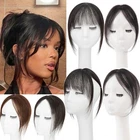 Thin Fringe Bangs 100% Remy Human Hair Extensions Clip In Front Hairpiece Topper