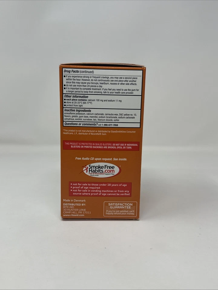 Goma de nicotina Rite Aid 2 mg sabor fruta 100 piezas caducidad 09/2025 Foto 4 de 4