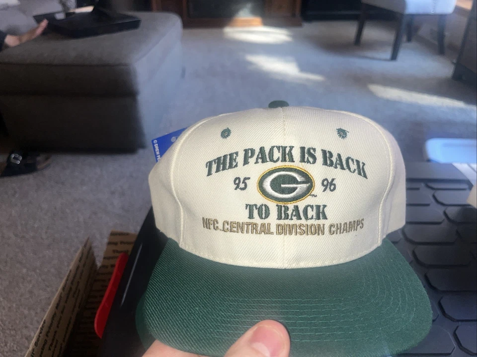 Gorra Green Bay Packers Snapback 3 Classic Script Nuevo Antiguo Stock Foto 4 de 4