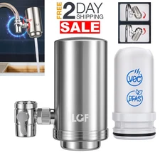 Filtro De Agua Para Tomar Cocina Baño Acero inoxidable 360 Giratorio Purificador