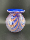 Vintage Murano Italian Art Glass Vase Signed Peschehec 5” *RARE*