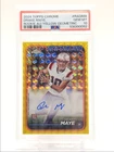DRAKE MAYE 2024 TOPPS CHROME ROOKIE YELLOW GEOMETRIC RC AUTO /75 PSA 10 Q5997