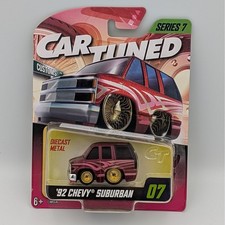 MGA CarTuned '92 Chevy Suburban Series 7 07 Diecast Metal Pink Custom 1/64