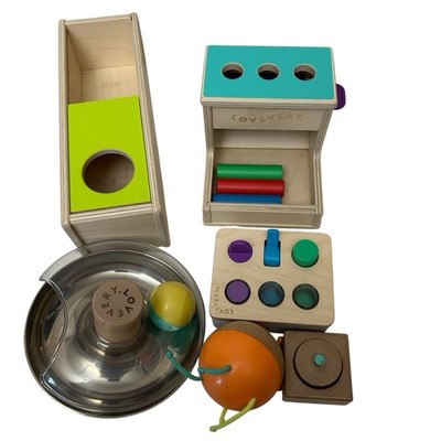 Lovevery Tip and Turn Stainless Steel Switch Toy String Ball Montessori Toy Lot