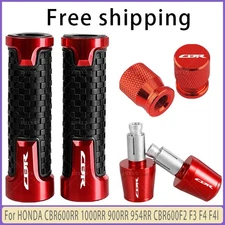Motorcycle Handlebar Grip Bar End Cap Tire Valve For HONDA CBR1000RR 954RR 600RR
