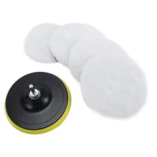 Toolly 6 Pcs 6 Inch Wool Polishing Buffing Pad Polishing Buffing Wheel for 