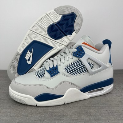 Nike Air Jordan 4 Retro 'Military Blue' - Men's Size 8 - FV5029-141 White/Blue