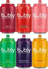 (Free Duty Tax) bubly Sparkling Water, 6 Flavor Variety Pack (Blackberry, Li