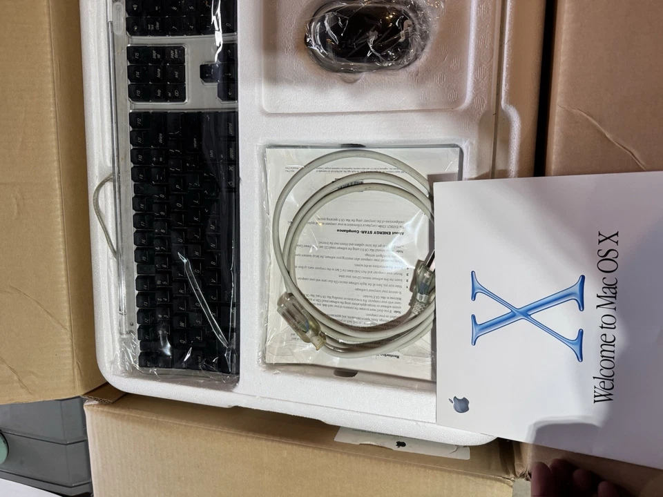 Vtg Apple iMac G3 Snow M5521 RARE Original Box Packaging Dust Cover WORKS WELL - Image 3 of 4