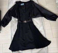 PRADA Hooded Black Knee-Length Dress Very