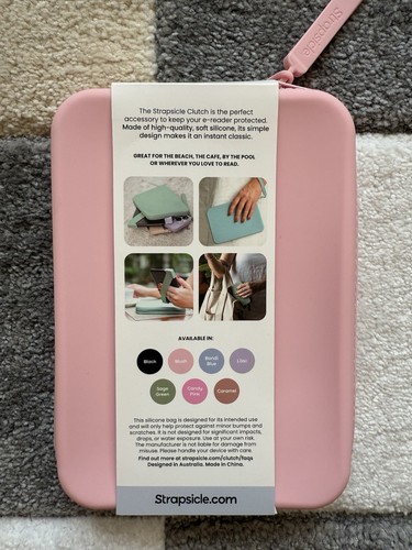 NEW Genuine Strapsicle Blush Soft Clutch. For Kindle. Fits E-Readers Up To 6.8” - Picture 3 of 7