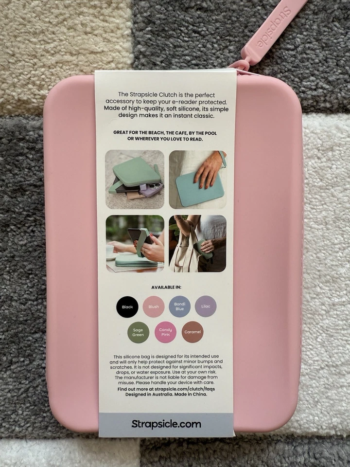 NEW Genuine Strapsicle Blush Soft Clutch. For Kindle. Fits E-Readers Up To 6.8” - Image 3 of 4